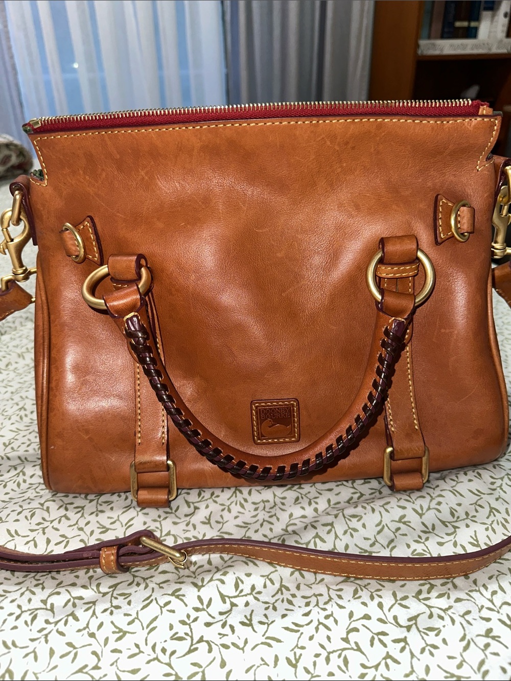 Dooney & Bourke Florentine Satchel in natural.